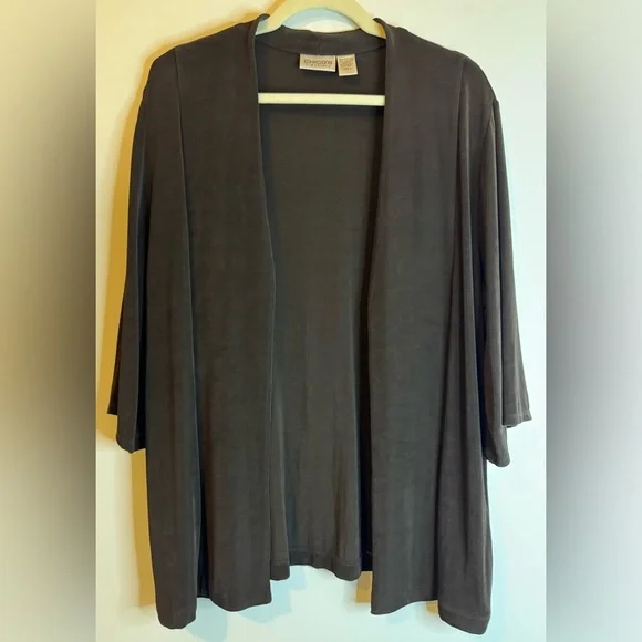 Chico’s Travelers Women’s Black Open Front Cardigan Size XL/Chico’s Size 3 - Picture 1 of 3